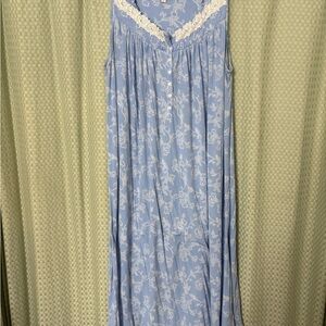 Blue Lace Trim Nightgown